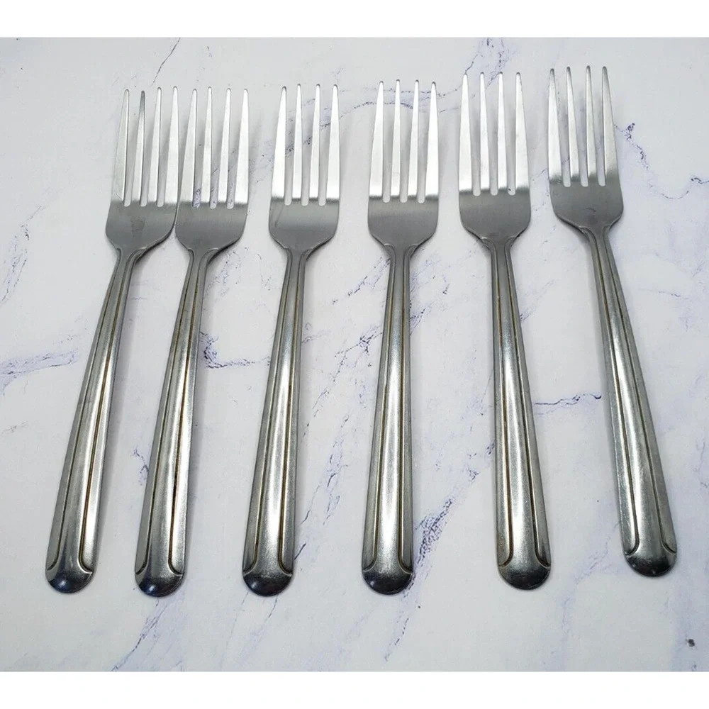 6 Pack Dominion Dinner Forks Stainless Steel Fork Brand Ware Flatware